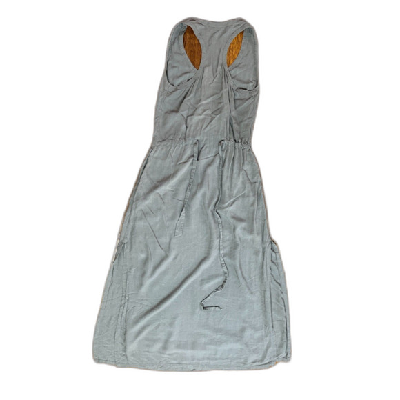 7115 by SZEKI New York Gray Linen Sleeveless Midi Dress Women's Size Medium - Picture 7 of 10
